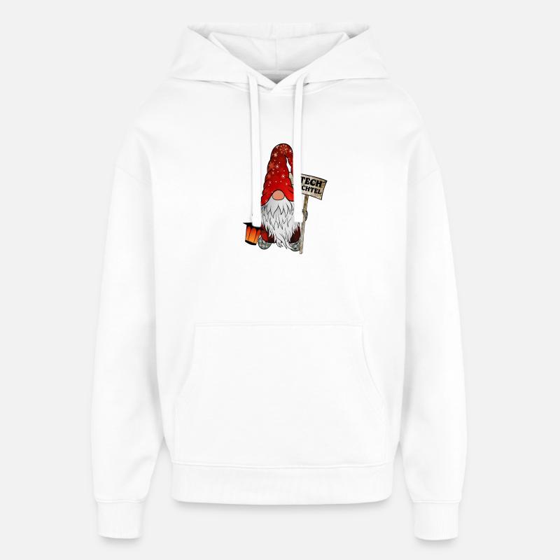 Tech Gnome – IT Christmas Gnome - Oversized Unisex Hoodie by Stanley/Stella - white