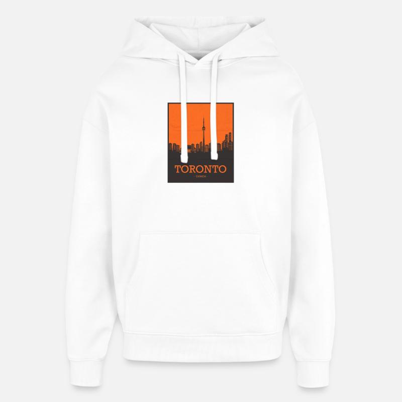 Toronto Canada Skyline - Oversized Unisex Hoodie von Stanley/Stella - Weiß