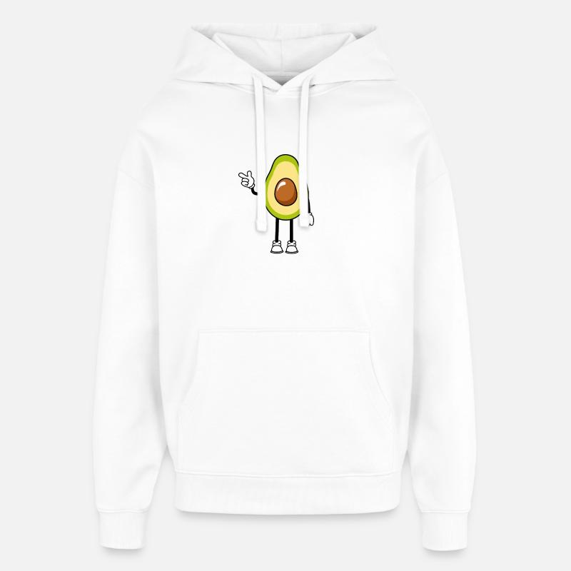 Avocat - Sweat à capuche unisexe Stanley/Stella Oversized - blanc