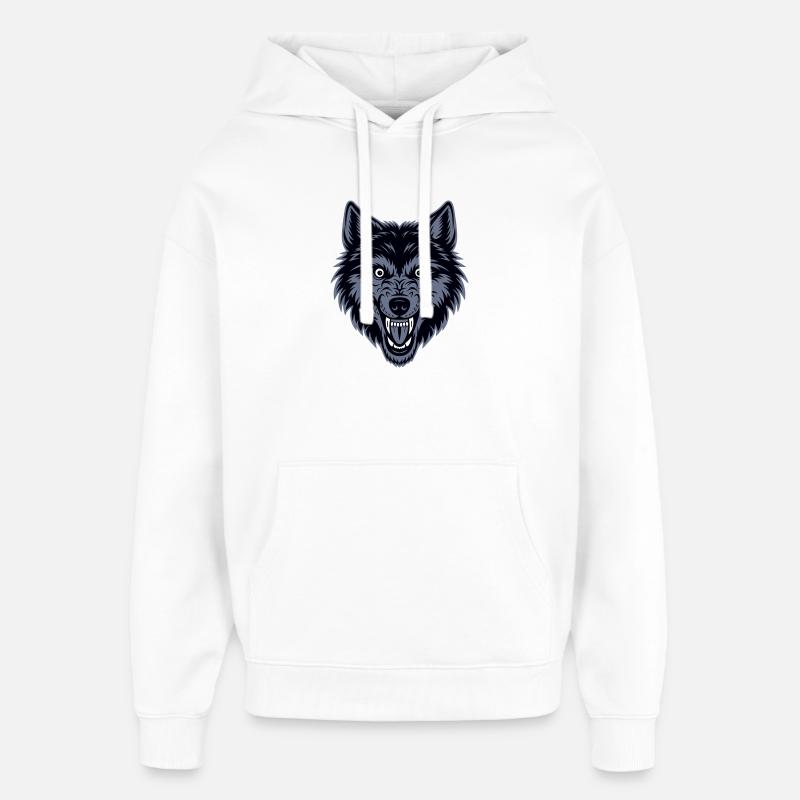 Fierce Wolf - Libérez la bête - Sweat à capuche unisexe Stanley/Stella Oversized - blanc