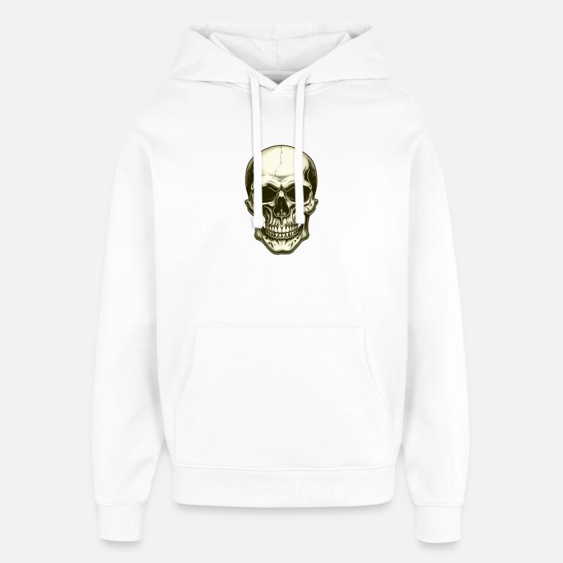 Crâne tête de mort - Sweat à capuche unisexe Stanley/Stella Oversized - blanc