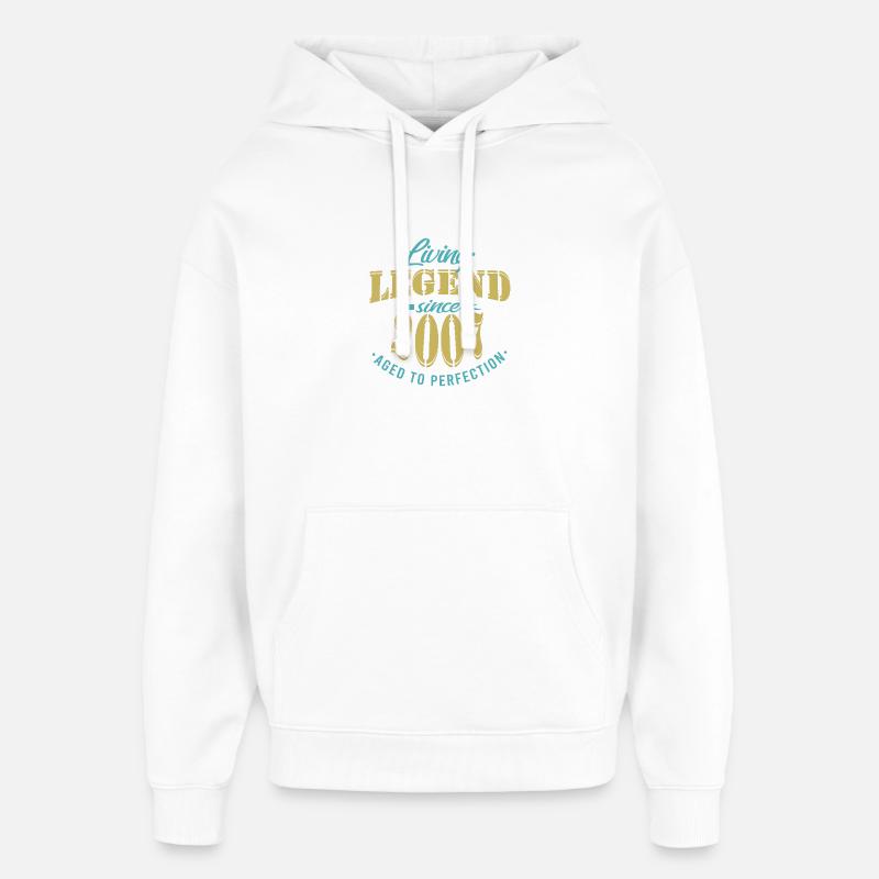 Birthday Legend 2007 Perfection - Sweat à capuche unisexe Stanley/Stella Oversized - blanc