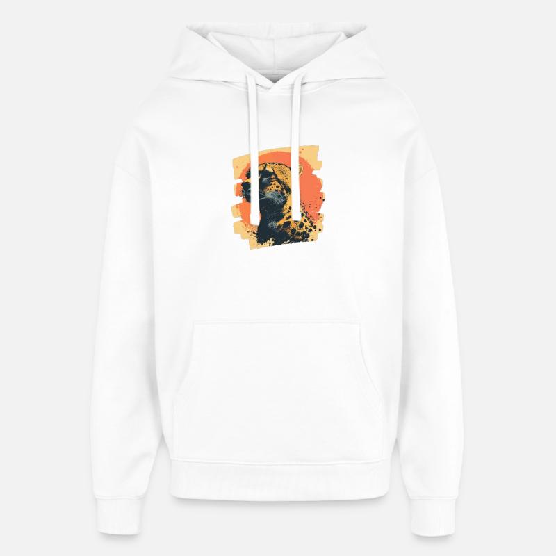 Guépard - Sweat à capuche unisexe Stanley/Stella Oversized - blanc