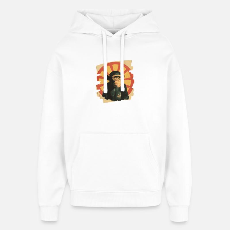 Singe - Sweat à capuche unisexe Stanley/Stella Oversized - blanc