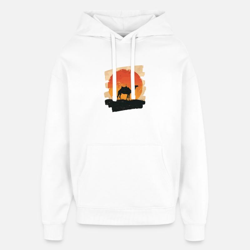 Kamel - Oversized Unisex Hoodie von Stanley/Stella - Weiß