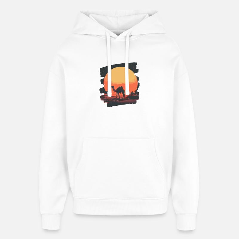 Chameau - Sweat à capuche unisexe Stanley/Stella Oversized - blanc