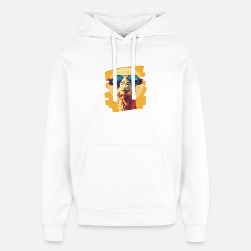 Chameau - Sweat à capuche unisexe Stanley/Stella Oversized - blanc