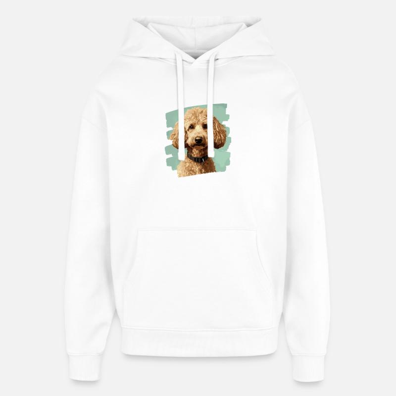 Caniche - Sweat à capuche unisexe Stanley/Stella Oversized - blanc