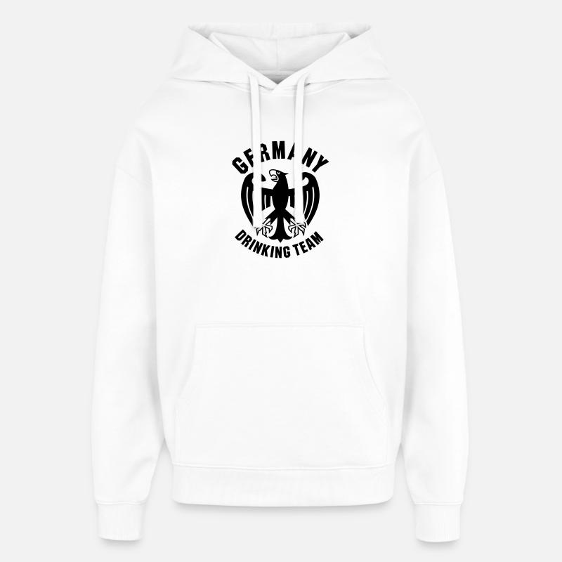 Équipe de boisson en Allemagne - Sweat à capuche unisexe Stanley/Stella Oversized - blanc