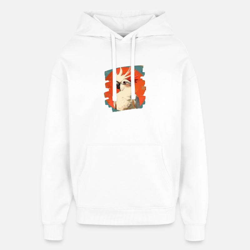 Cacatoès - Sweat à capuche unisexe Stanley/Stella Oversized - blanc