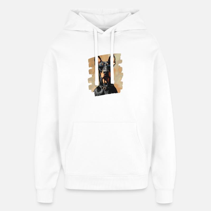 Doberman - Sweat à capuche unisexe Stanley/Stella Oversized - blanc