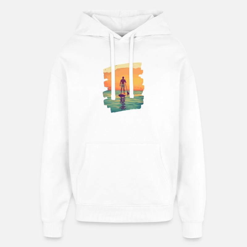 Stand-up paddle SUP - Sweat à capuche unisexe Stanley/Stella Oversized - blanc