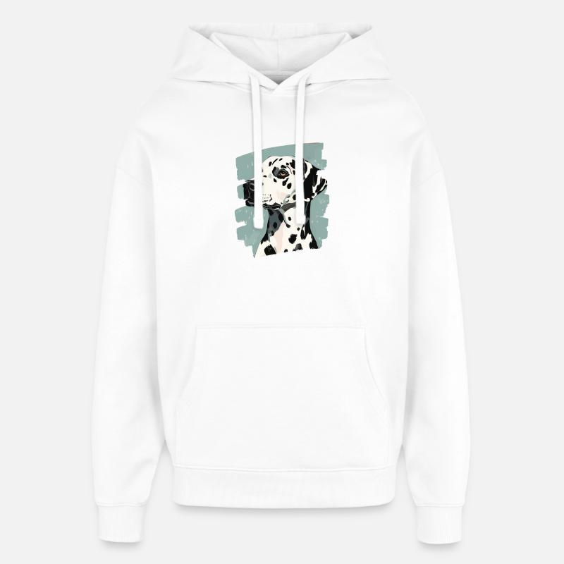 dalmatien - Sweat à capuche unisexe Stanley/Stella Oversized - blanc