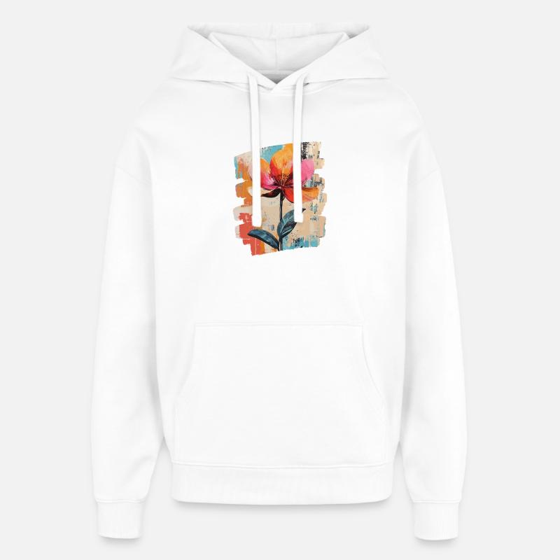 Spring Spring Beginning Flower Flowers - Oversized Unisex Hoodie by Stanley/Stella - white