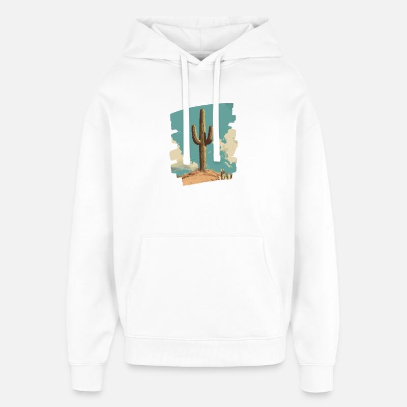 Cactus - Sweat à capuche unisexe Stanley/Stella Oversized - blanc