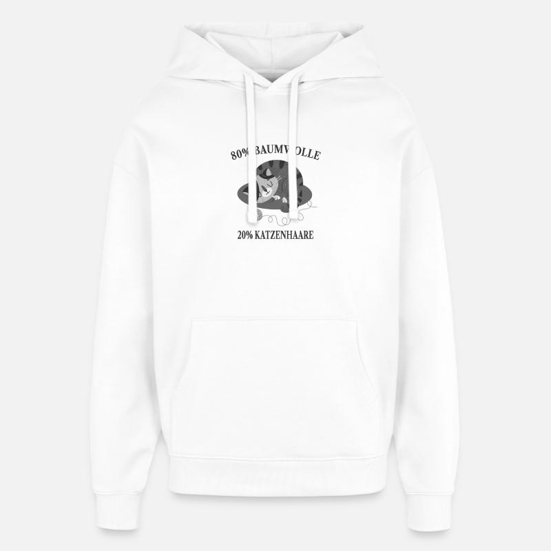 Chat Amoureux des chats - Sweat à capuche unisexe Stanley/Stella Oversized - blanc