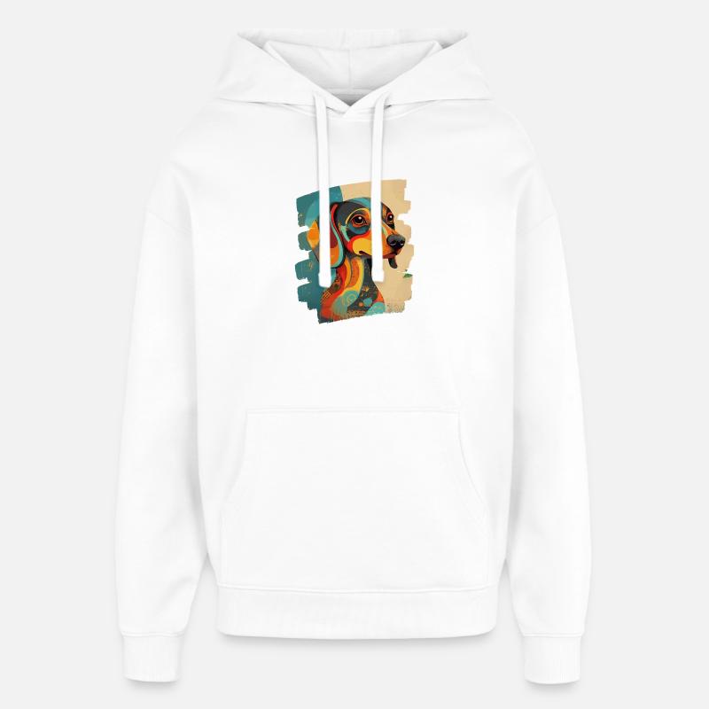 Teckel - Sweat à capuche unisexe Stanley/Stella Oversized - blanc