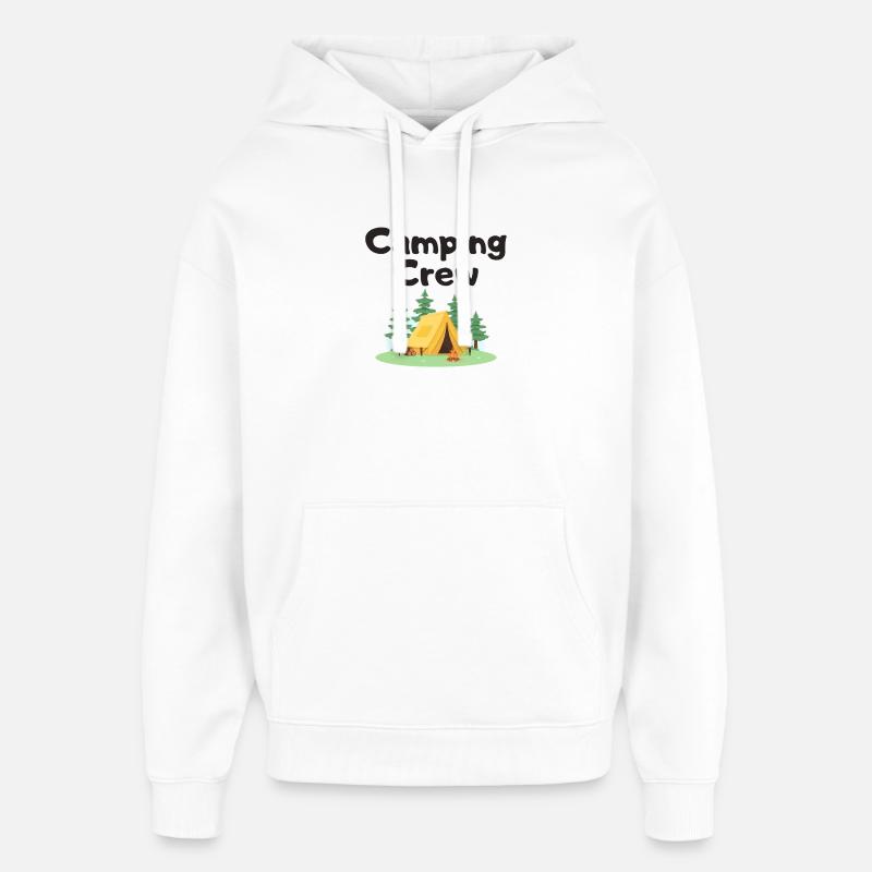 Conception de tente de camping d’aventure - Sweat à capuche unisexe Stanley/Stella Oversized - blanc