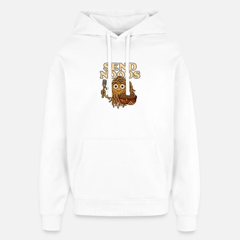 Monstre de nouilles avec un message - Sweat à capuche unisexe Stanley/Stella Oversized - blanc
