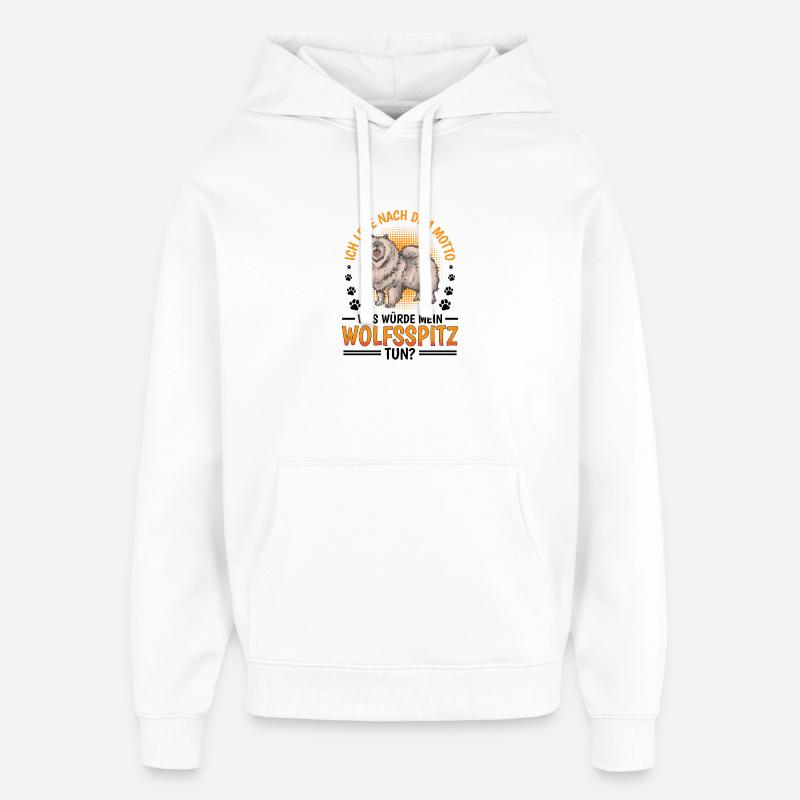What would Wolfspitz do German Wolfspitz - Oversized Unisex Hoodie by Stanley/Stella - white