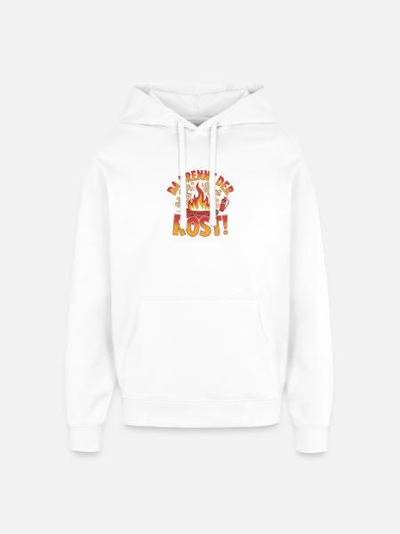 Da Brennt Der Rost Grillspaß Feuerdesign - Oversized Unisex Hoodie von Stanley/Stella - Weiß