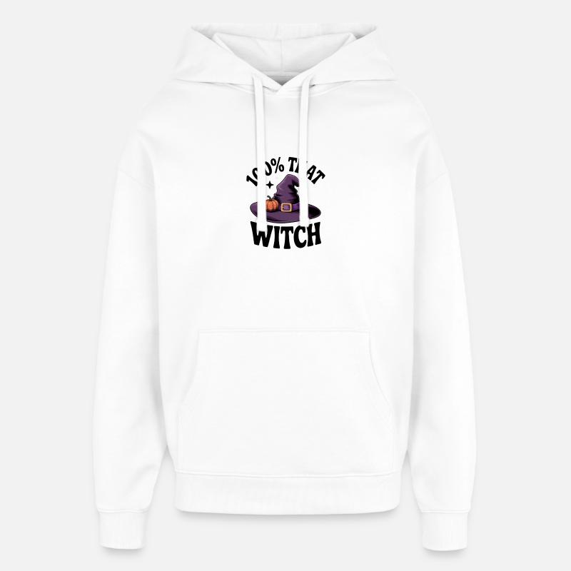 100 % cette sorcière - Sweat à capuche unisexe Stanley/Stella Oversized - blanc