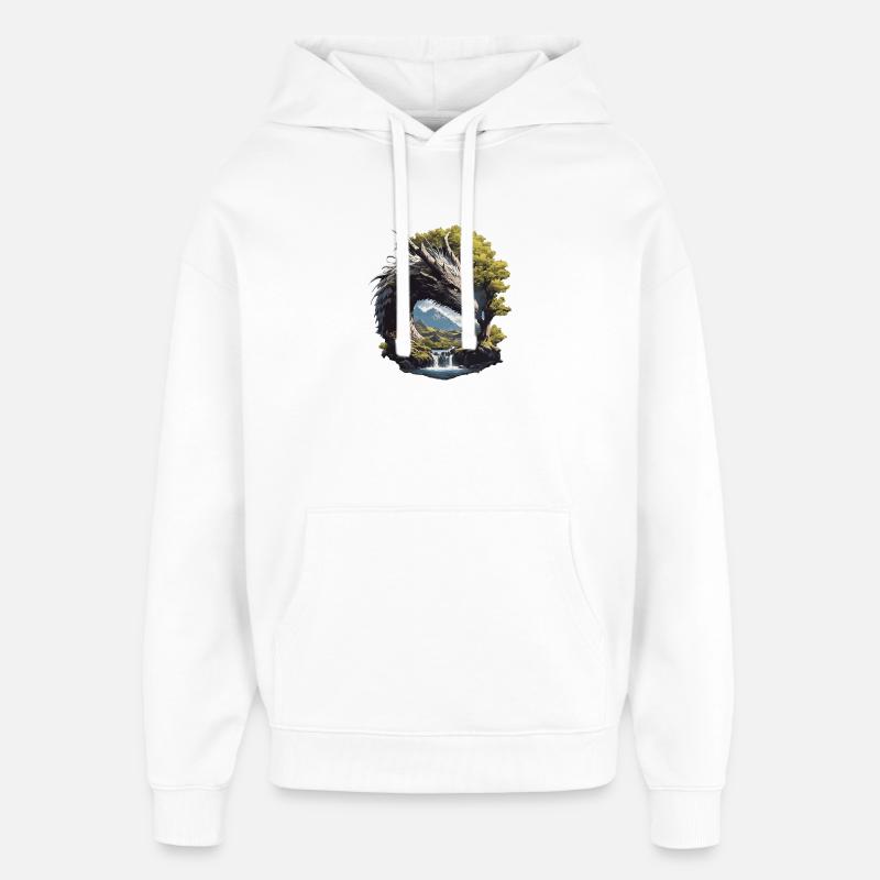 Dragon Dragon - Sweat à capuche unisexe Stanley/Stella Oversized - blanc