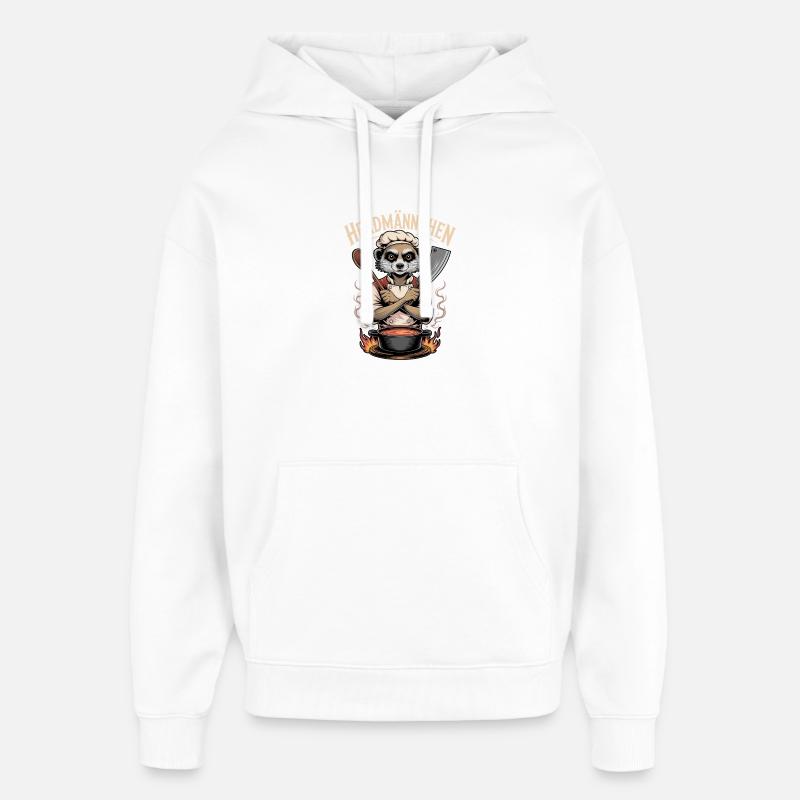 Herdmännchen kochen lustiger Koch Herdmännchen - Sweat à capuche unisexe Stanley/Stella Oversized - blanc