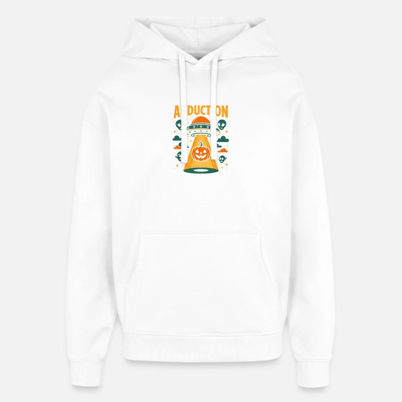 Conception de citrouille d'Halloween spatiale - Sweat à capuche unisexe Stanley/Stella Oversized - blanc