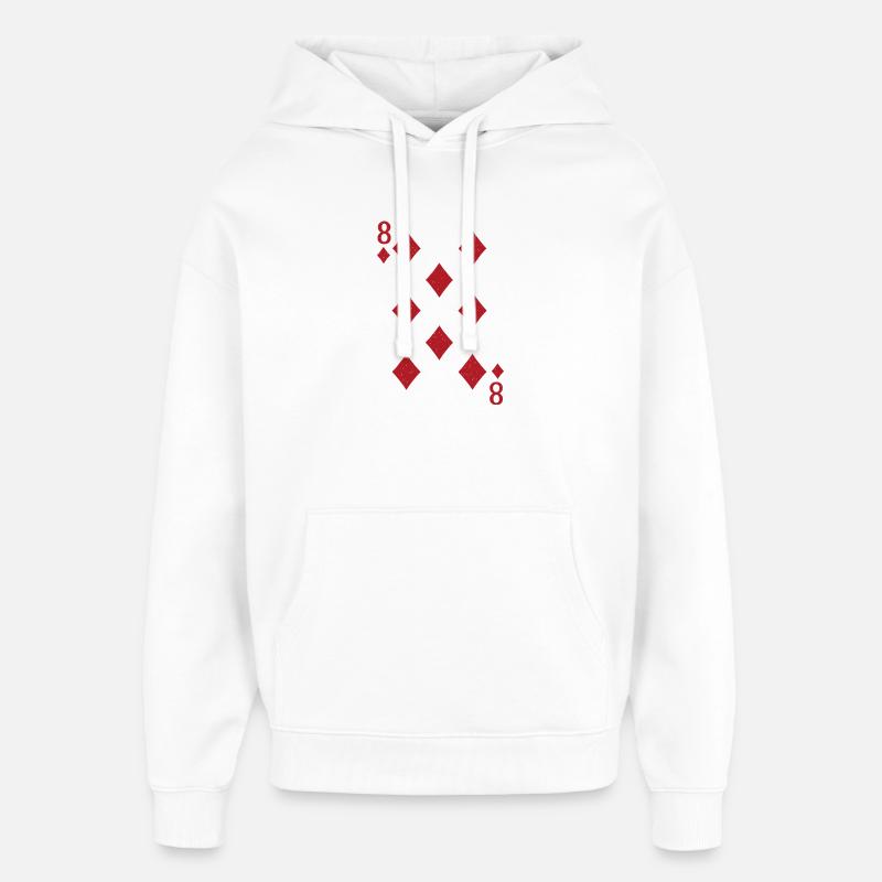 Kartenmuster 8 Karo design auf Kleidung - Oversized Unisex Hoodie von Stanley/Stella - Weiß
