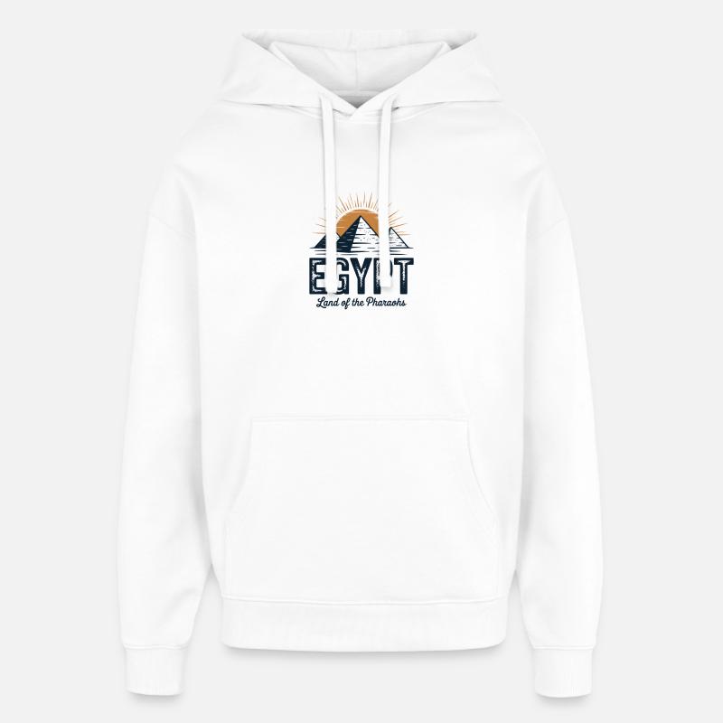 Terre des pharaons Pyramide d'Égypte - Sweat à capuche unisexe Stanley/Stella Oversized - blanc