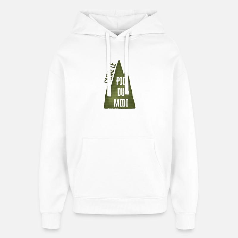 J'aime le PIC DU MIDI - Sweat à capuche unisexe Stanley/Stella Oversized - blanc