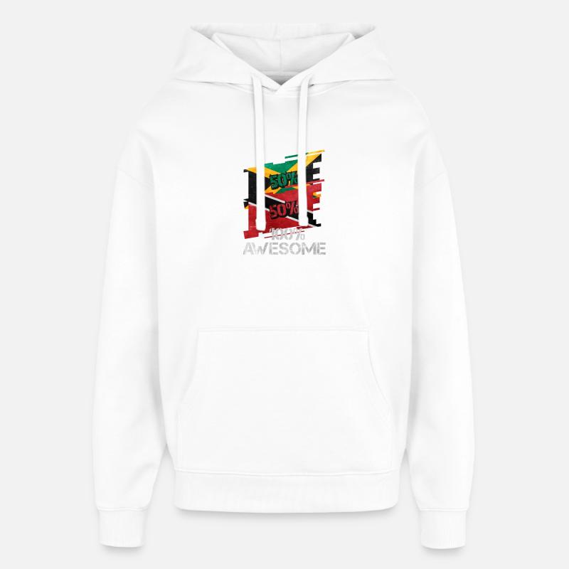 Trinité-et-Tobago - Sweat à capuche unisexe Stanley/Stella Oversized - blanc