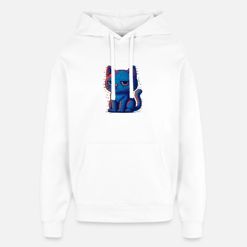 Grummel Katze - Sweat à capuche unisexe Stanley/Stella Oversized - blanc