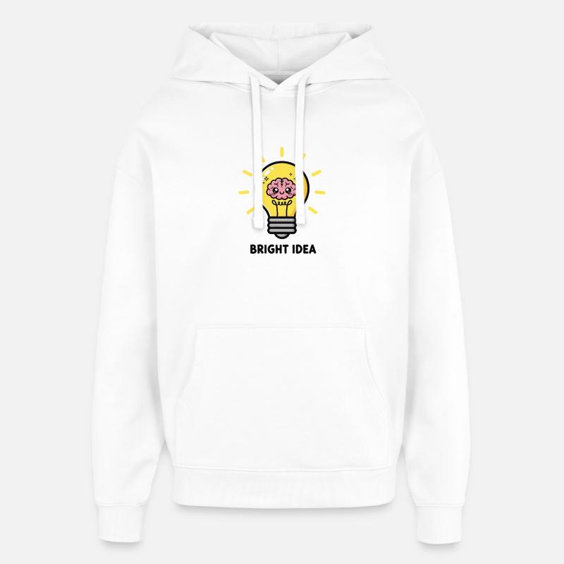Étincelle cérébrale - Sweat à capuche unisexe Stanley/Stella Oversized - blanc