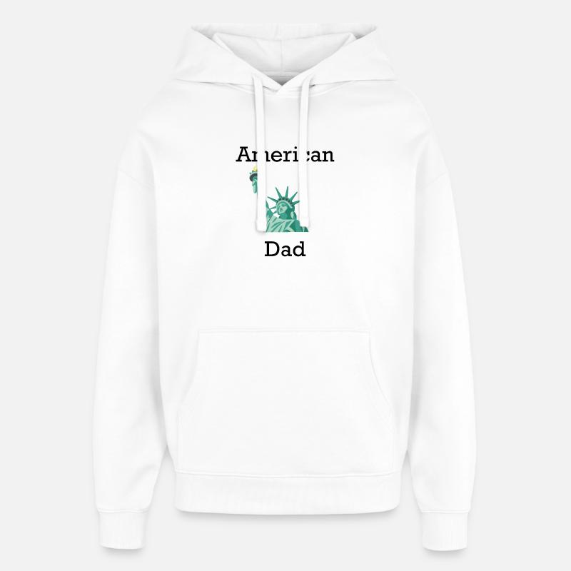 papa américain - Sweat à capuche unisexe Stanley/Stella Oversized - blanc