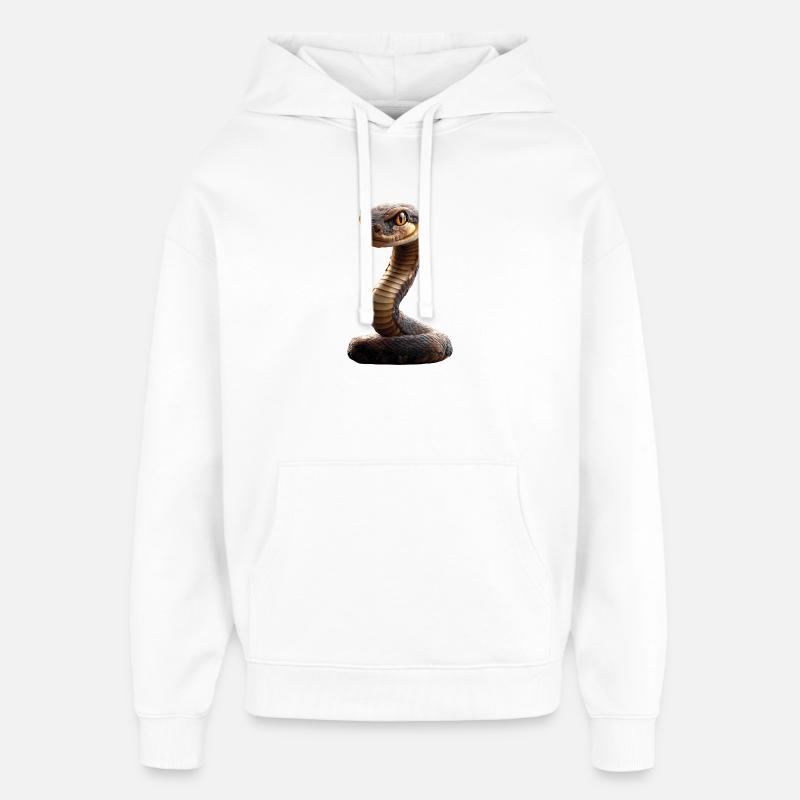 Schlange Python Kobra Klapperschlange Schlangen - Oversized Unisex Hoodie von Stanley/Stella - Weiß