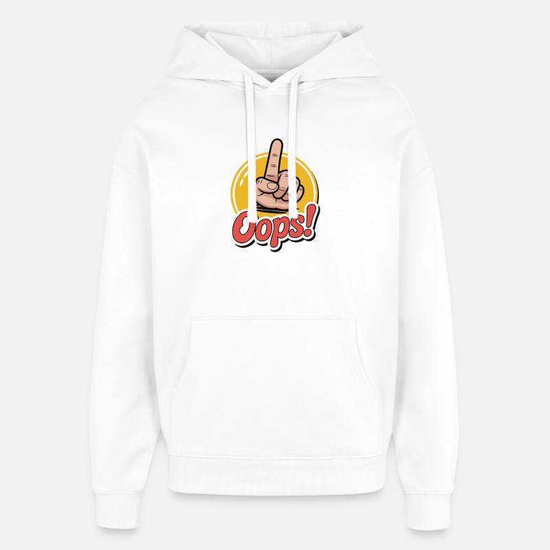 Grafikdesign mit kräftiger Handgeste - Oversized Unisex Hoodie von Stanley/Stella - Weiß