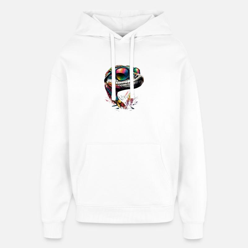 Schlange Python Kobra Klapperschlange Schlangen - Oversized Unisex Hoodie von Stanley/Stella - Weiß