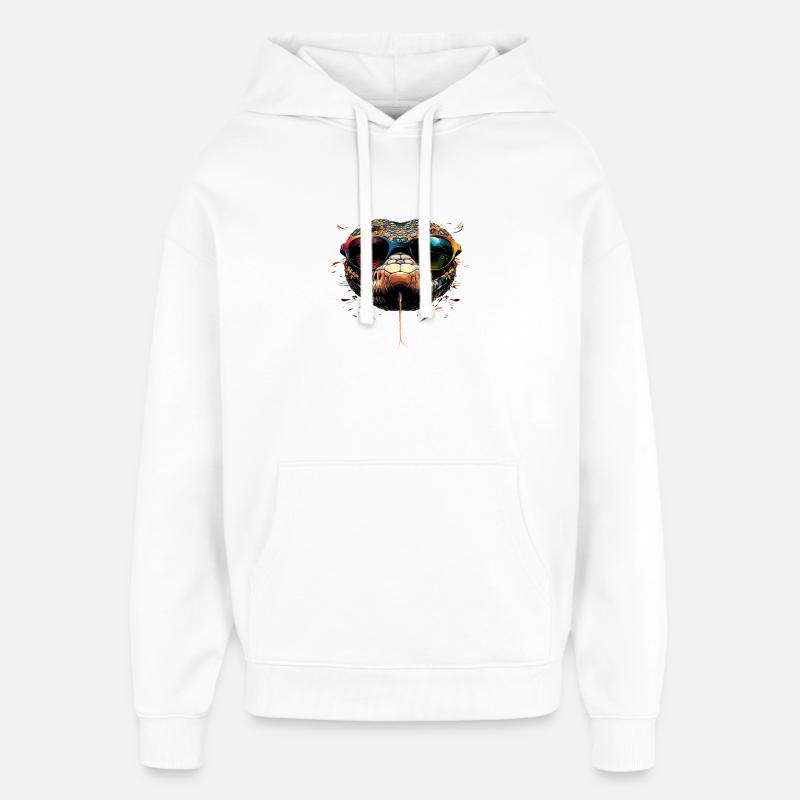 Schlange Python Kobra Klapperschlange Schlangen - Oversized Unisex Hoodie von Stanley/Stella - Weiß