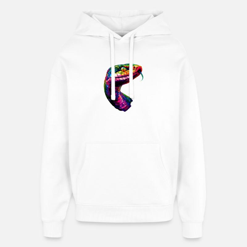 snake, python, cobra, rattlesnake, snakes - Oversized Unisex Hoodie by Stanley/Stella - white