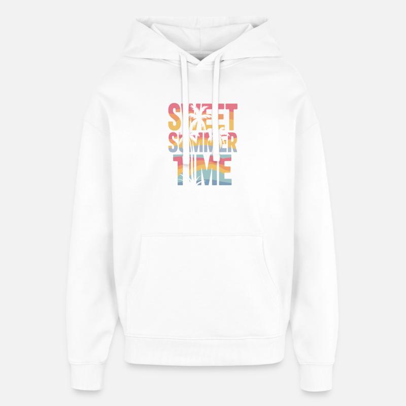 Doux été - Sweat à capuche unisexe Stanley/Stella Oversized - blanc