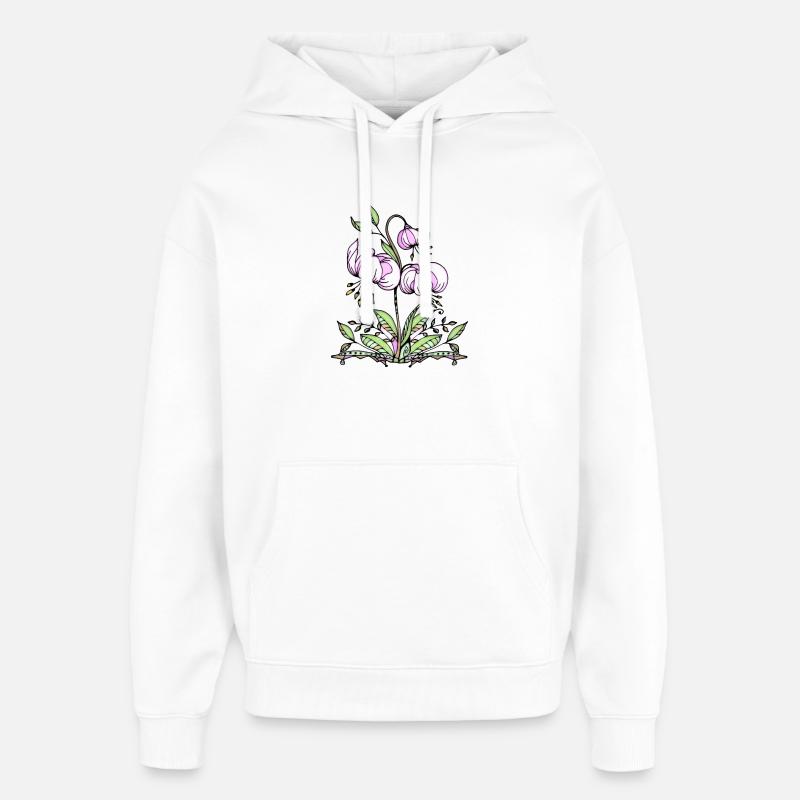 Fleur - Sweat à capuche unisexe Stanley/Stella Oversized - blanc