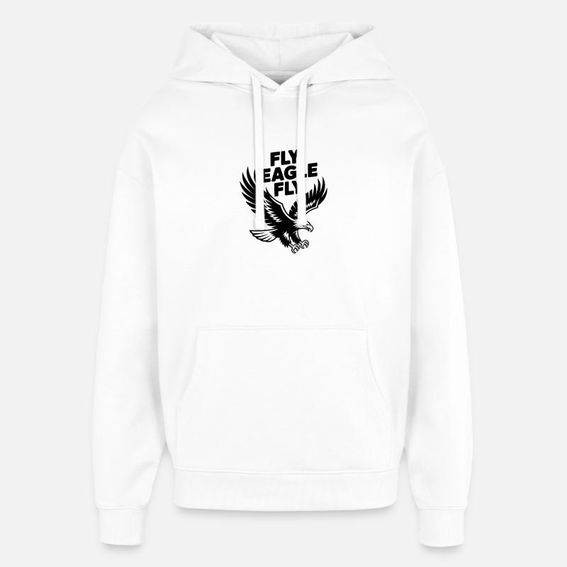Mouche Aigle Mouche - Sweat à capuche unisexe Stanley/Stella Oversized - blanc