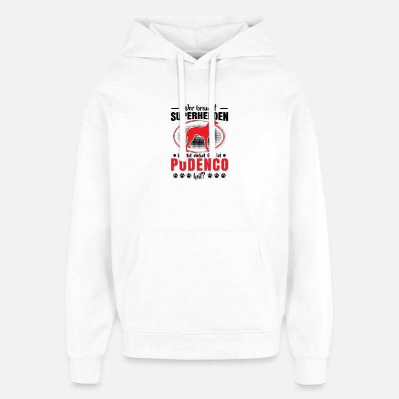 Podenco ist mein Held Spanischer Windhund - Oversized Unisex Hoodie von Stanley/Stella - Weiß