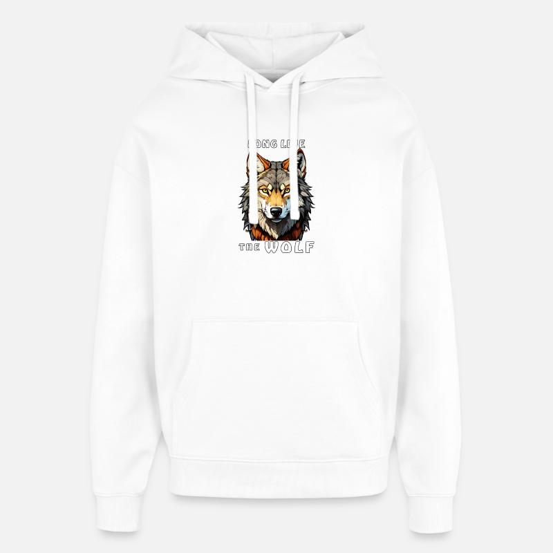 VIVE LE LOUP - Sweat à capuche unisexe Stanley/Stella Oversized - blanc
