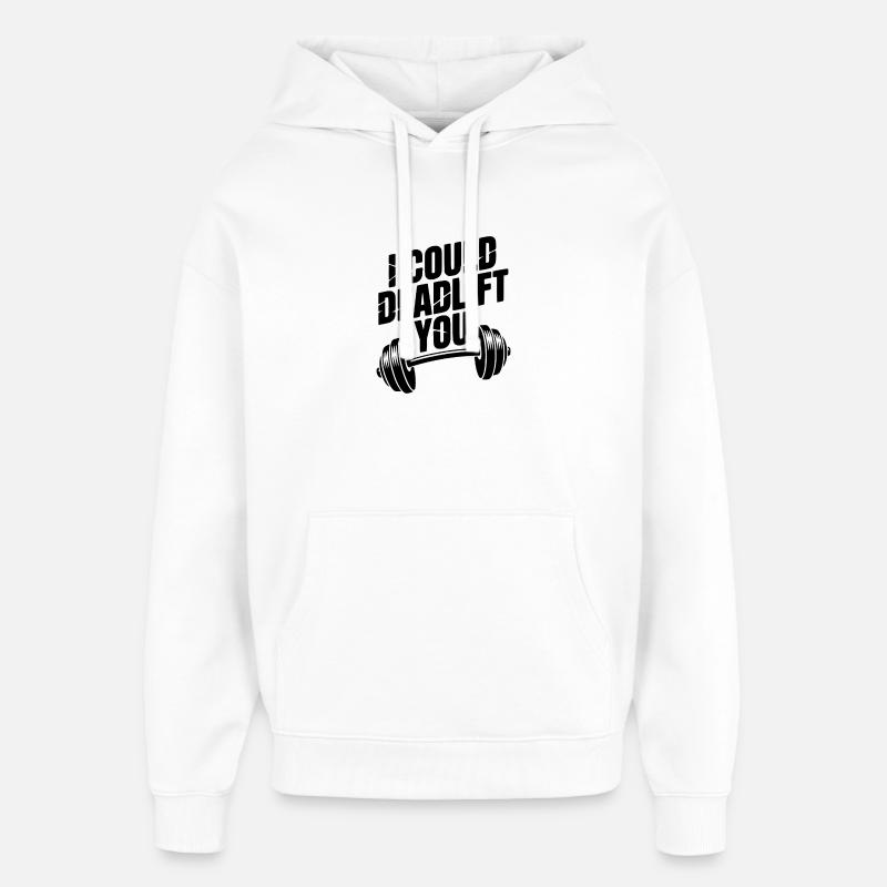 Je pourrais te soulever de terre - Sweat à capuche unisexe Stanley/Stella Oversized - blanc