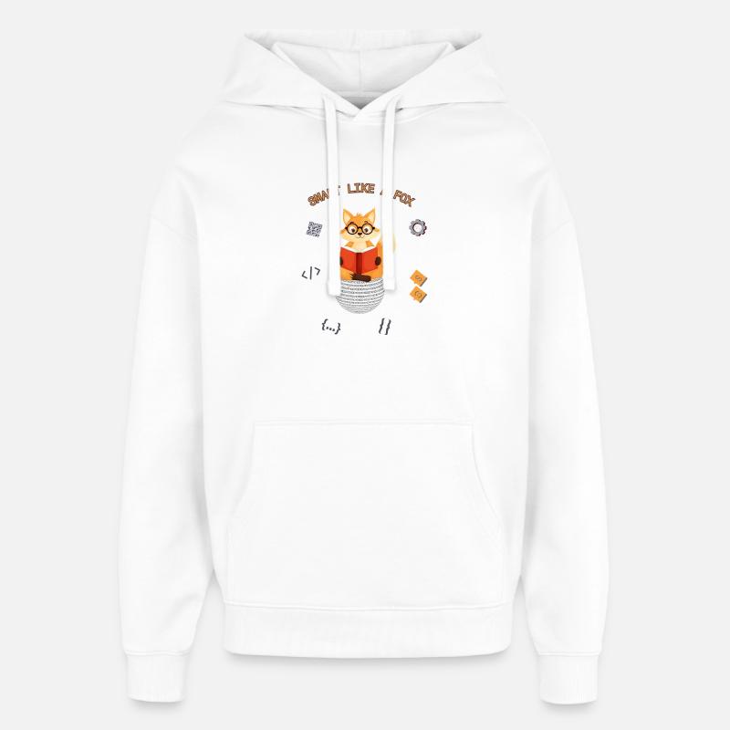 Intelligent comme un renard - Sweat à capuche unisexe Stanley/Stella Oversized - blanc