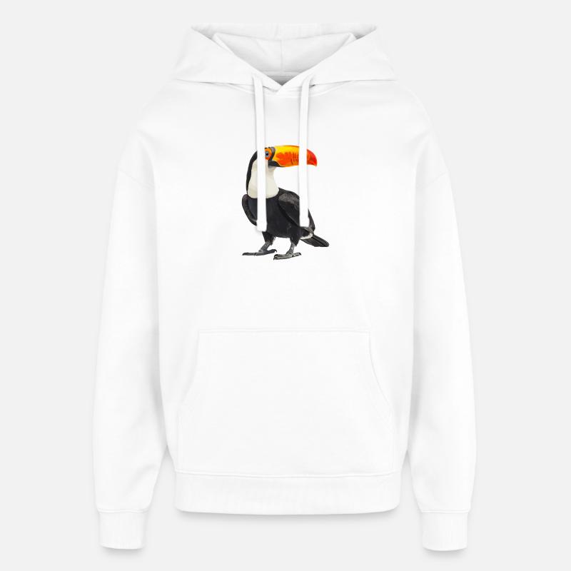 Toucans Toucan - Sweat à capuche unisexe Stanley/Stella Oversized - blanc