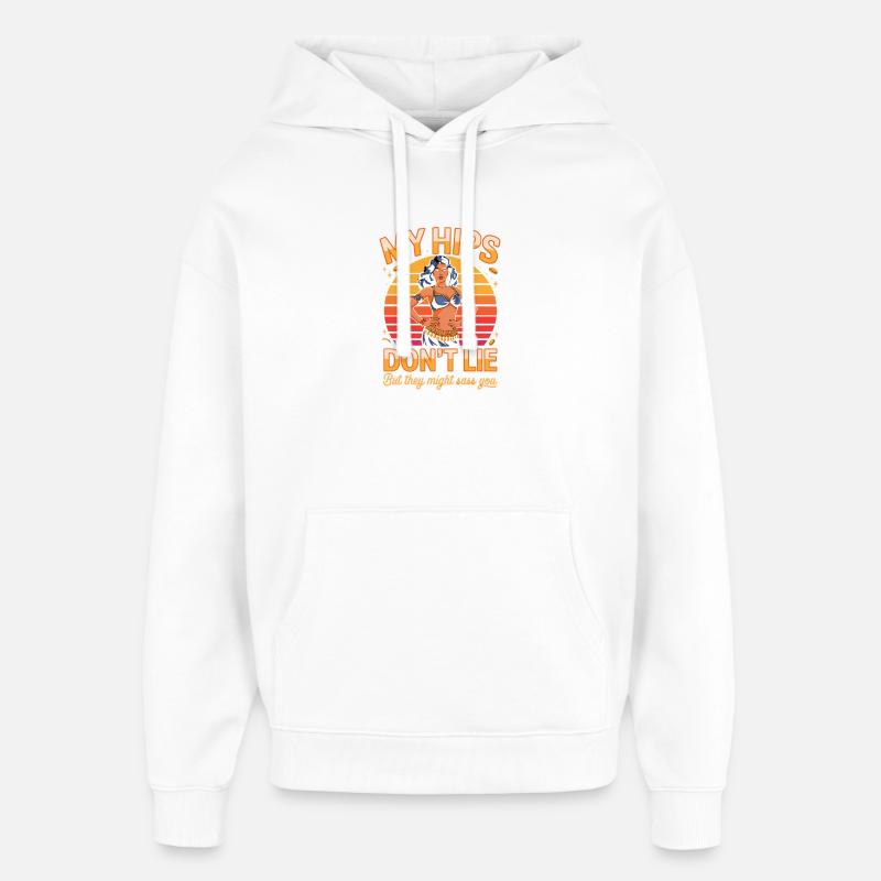 Neon Sunset Hip Dance - Sweat à capuche unisexe Stanley/Stella Oversized - blanc